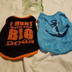 New 2 med doggie shirts